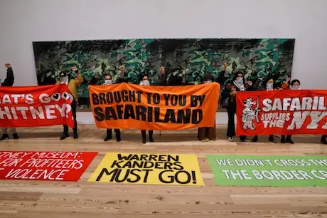 A coalition of activists have been leading demonstrations at the Whitney for weeks now.